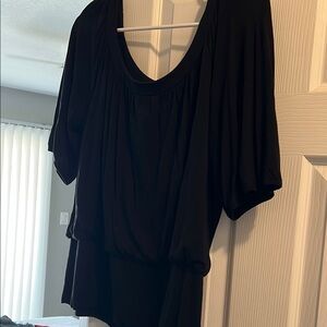 INC International Concepts Black Dolman Sleeve Blouse